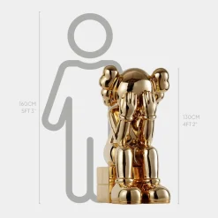 Lucify Hide 130cm Gold Resin Indoor Sculpture
