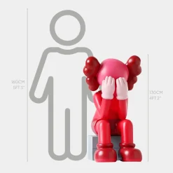 Lucify Hide 130cm Red Resin Indoor Sculpture