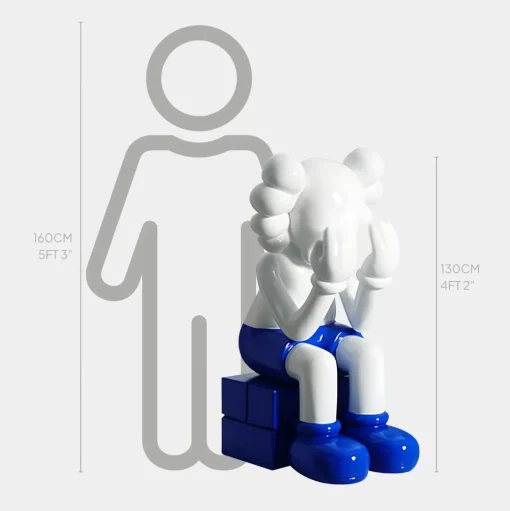 Lucify Hide 130cm White Resin Indoor Sculpture