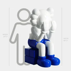 Lucify Hide 163cm White Resin Indoor Sculpture