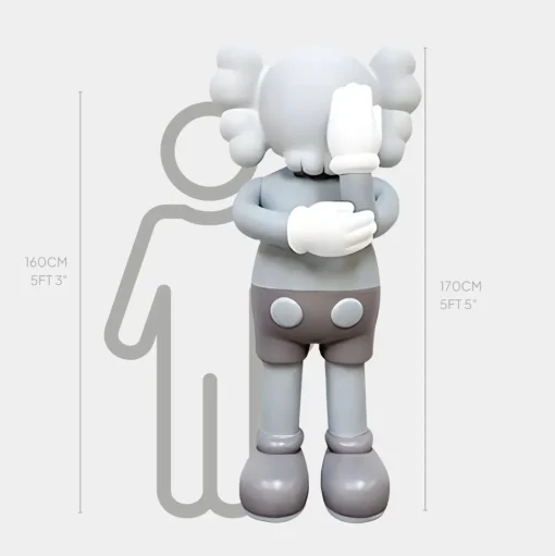 Lucify Motion 170cm Grey Resin Indoor Sculpture v4