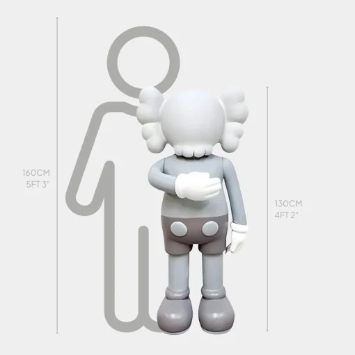 Lucify Motion 130cm Grey Resin Indoor Sculpture v1