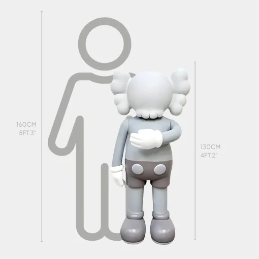 Lucify Motion 130cm Grey Resin Indoor Sculpture v2