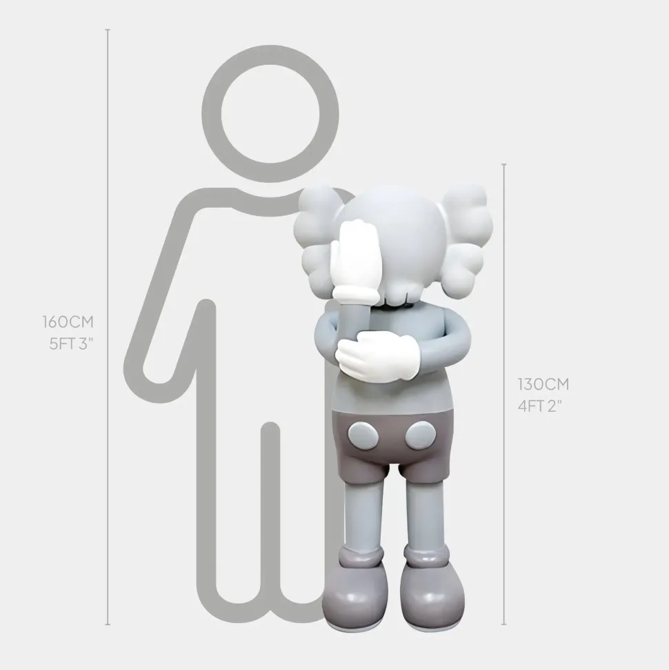 Lucify Motion 130cm Grey Resin Indoor Sculpture v3