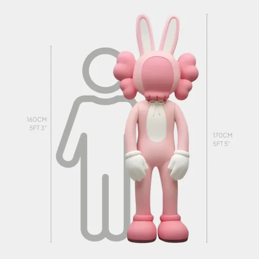 Lucify Rabbit 170cm Pink Resin Indoor Sculpture