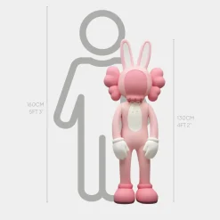 Lucify Rabbit 130cm Pink Resin Indoor Sculpture