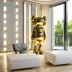Lucify Seek 135cm Gold Resin Indoor Sculpture