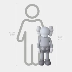 Lucify Seek 100cm Grey Resin Indoor Sculpture
