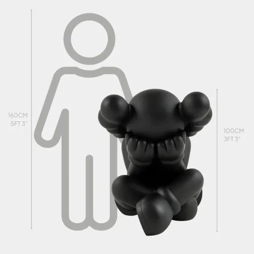 Lucify Solace 92cm Black Resin Indoor Sculpture