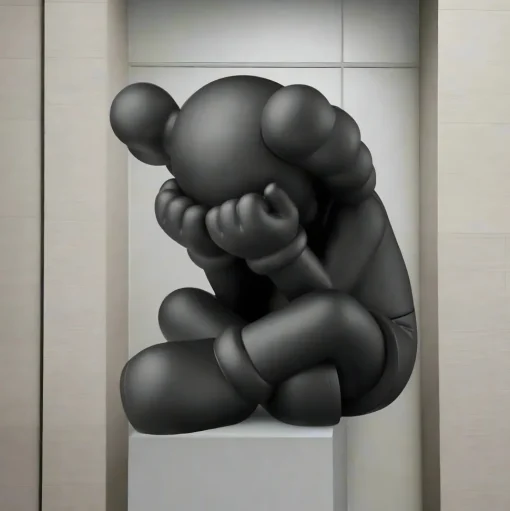 Lucify Solace 92cm Black Resin Indoor Sculpture