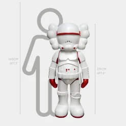 Lucify Trooper 135cm Red Resin Indoor Sculpture