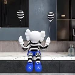Lucify Up 110cm Blue Resin Indoor Sculpture