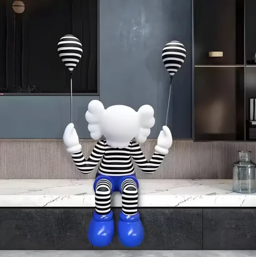 Lucify Up 110cm Blue Resin Indoor Sculpture
