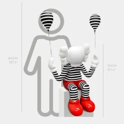 Lucify Up 110cm Red Resin Indoor Sculpture