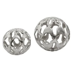 Lumi Spheres 21cm Silver Metal Indoor Sculptures