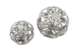 Lumi Spheres 21cm Silver Metal Indoor Sculptures