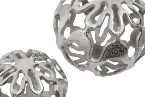 Lumi Spheres 21cm Silver Metal Indoor Sculptures