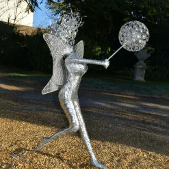 Luna Fairy 83cm Metal Wire Garden Sculpture