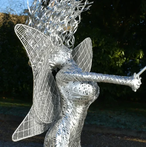 Luna Fairy Metal Wire Garden Sculpture