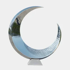 Lunar Orbit 120cm Silver Metal Indoor Sculpture