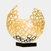 Lunar Sphere 44cm Gold Metal Indoor Sculpture