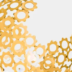 Lunar Sphere 44cm Gold Metal Indoor Sculpture