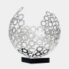 Lunar Sphere 44cm Silver Metal Indoor Sculpture
