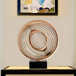 Luxe Sphere 67cm Copper Metal Indoor Sculpture