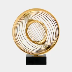 Luxe Sphere 67cm Gold Metal Indoor Sculpture