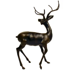 Majestic Deer Bronze Metal Garden Statue