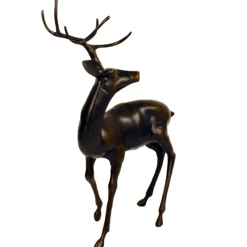 Majestic Deer Bronze Metal Garden Statue