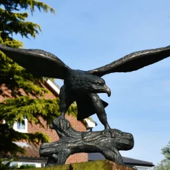 Majestic Eagle 111cm Bronze Metal Garden Statue