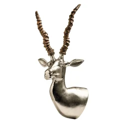 Majestic Gazelle Head 55cm Metal Wall Sculpture