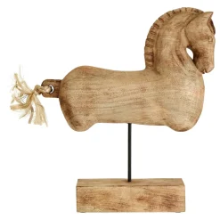 Majestic Horse 50cm Wood Indoor Statue
