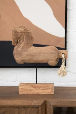 Majestic Horse 50cm Wood Indoor Statue