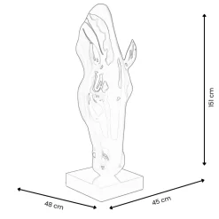 Majestic Horse Head 151cm Multicoloured Resin Sculpture