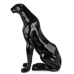 Majestic Panther 78cm Black Resin Indoor Sculpture