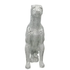 Majestic Panther 80cm Silver Resin Indoor Sculpture