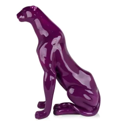 Majestic Panther 78cm Violet Resin Indoor Sculpture