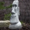 Male Easter Island Head Stone Garden Ornament