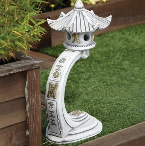 Medium Curved Japanese Pagoda Stone Garden Ornament