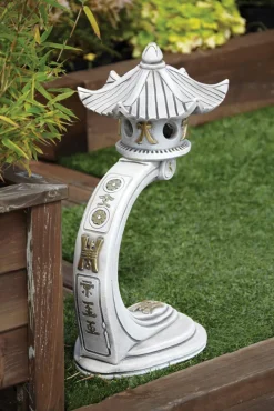 Medium Curved Japanese Pagoda Stone Garden Ornament