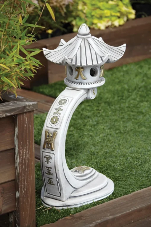 Medium Curved Japanese Pagoda Stone Garden Ornament