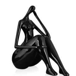 Mindful Grace 26cm Black Resin Indoor Sculpture