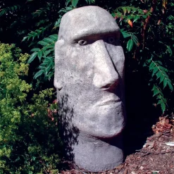 Moai Easter Island Head Stone Garden Ornament