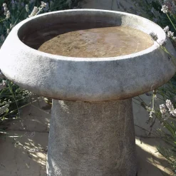 Modern Stone Garden Bird Bath