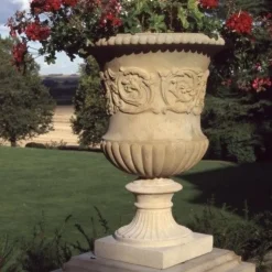 Montpellier Vase Stone Garden Planter on Pedestal