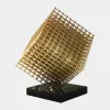 Multiverse 150cm Gold Geometric Metal Garden Sculpture
