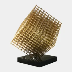 Multiverse 150cm Gold Geometric Metal Garden Sculpture