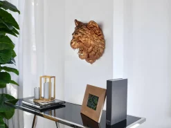 Mystic Tiger 37cm Bronze Resin Wall Sculpture